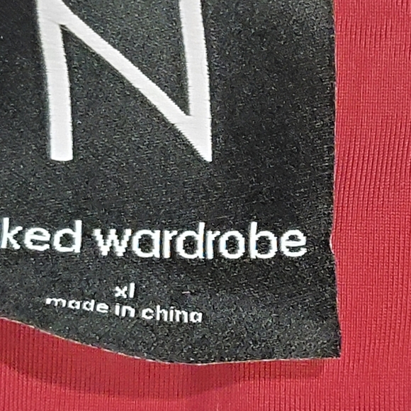 N By Naked Wardrobe Boned Plush Velvet Bustier Crop Tank Top In Wine Size XL - Picture 3 of 9